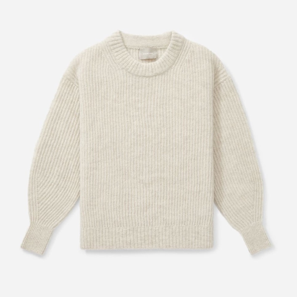 NWT Everlane The Oversized Alpaca Crew (Almond, XS)